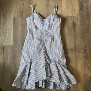 NWOT Chelsea28 | blue striped cotton dress